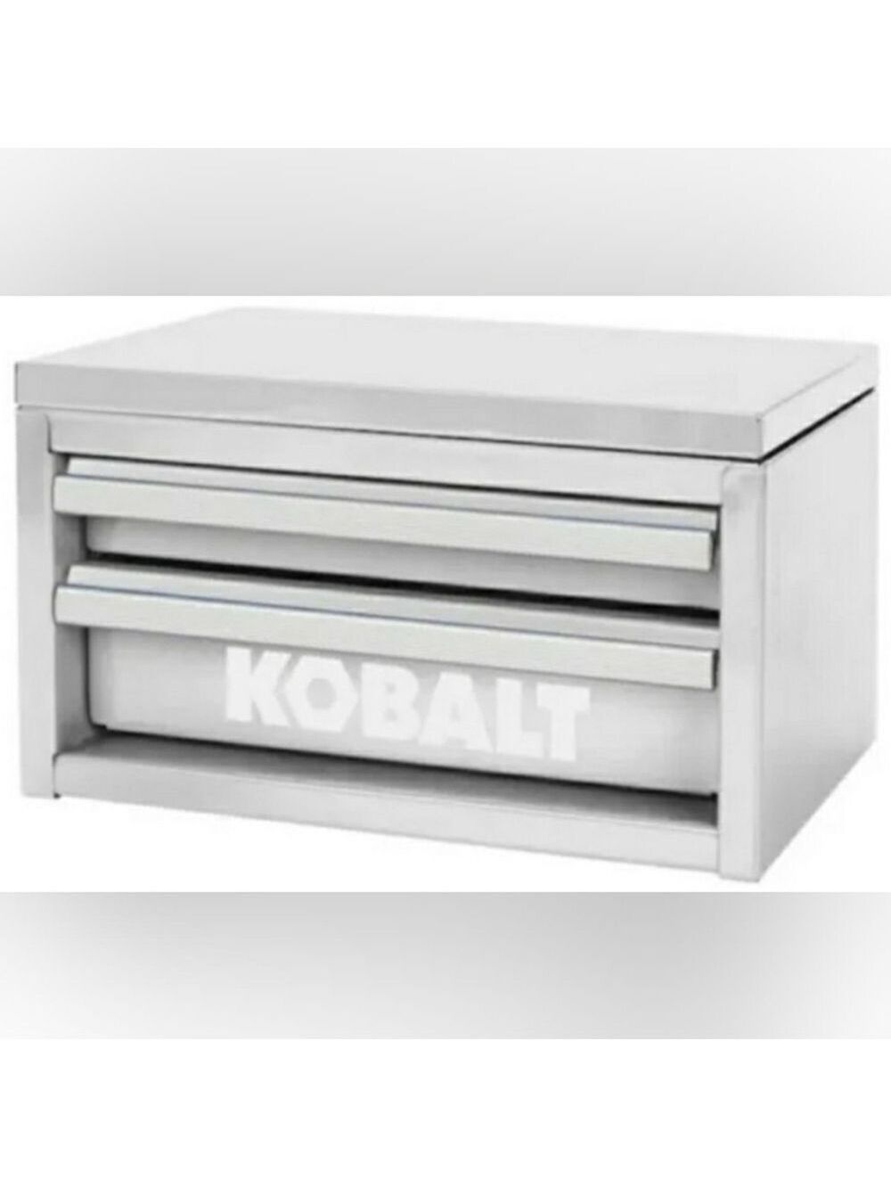 Kobalt Mini Tool Chest Make Up Organizer Craft Supplies White Metal Silv… - Picture 3 of 9